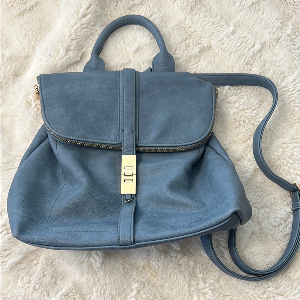 Miztique Blue Leather Women's Backpack
